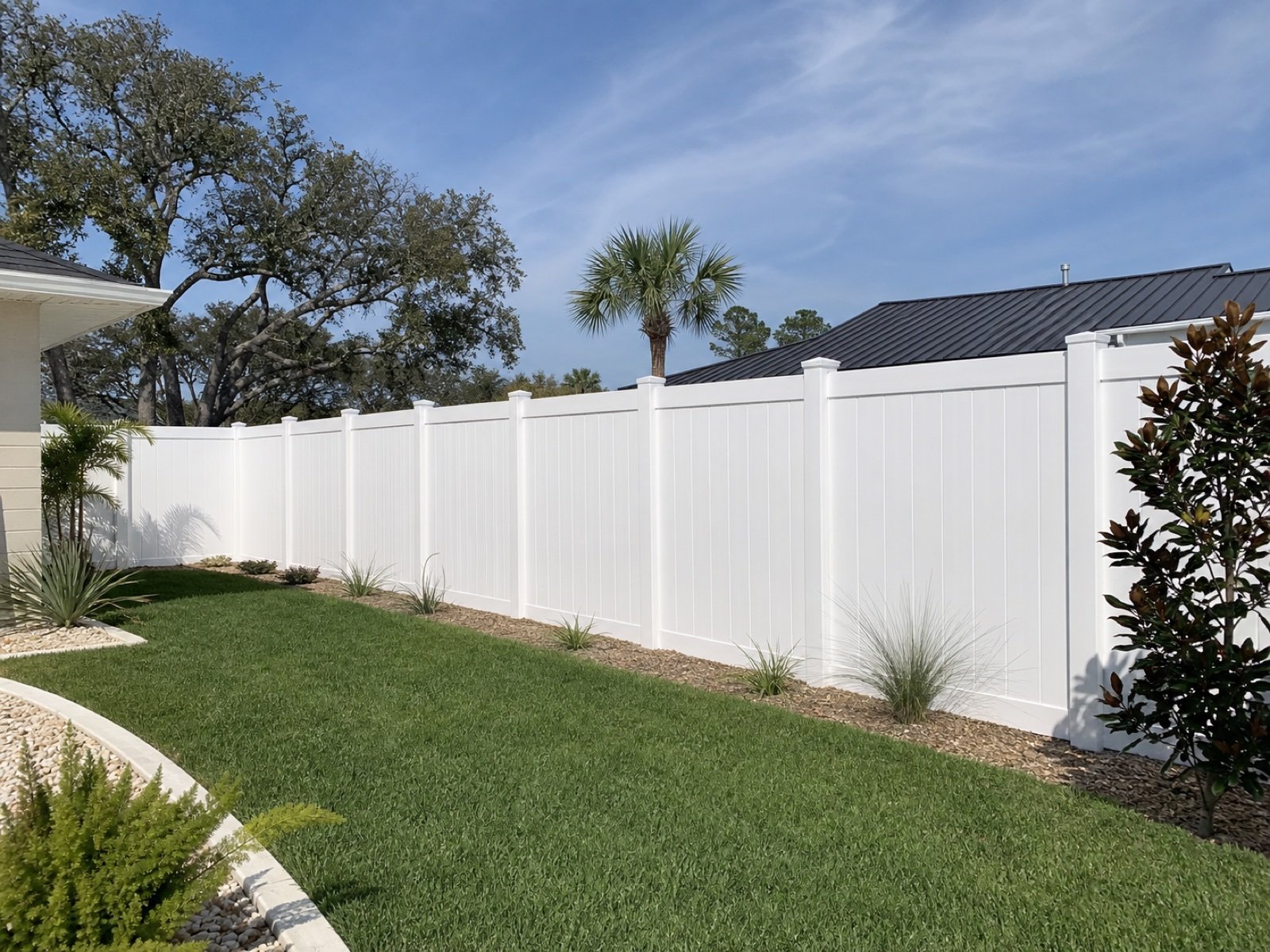 Fence installation for a Pensacola Florida backyard
