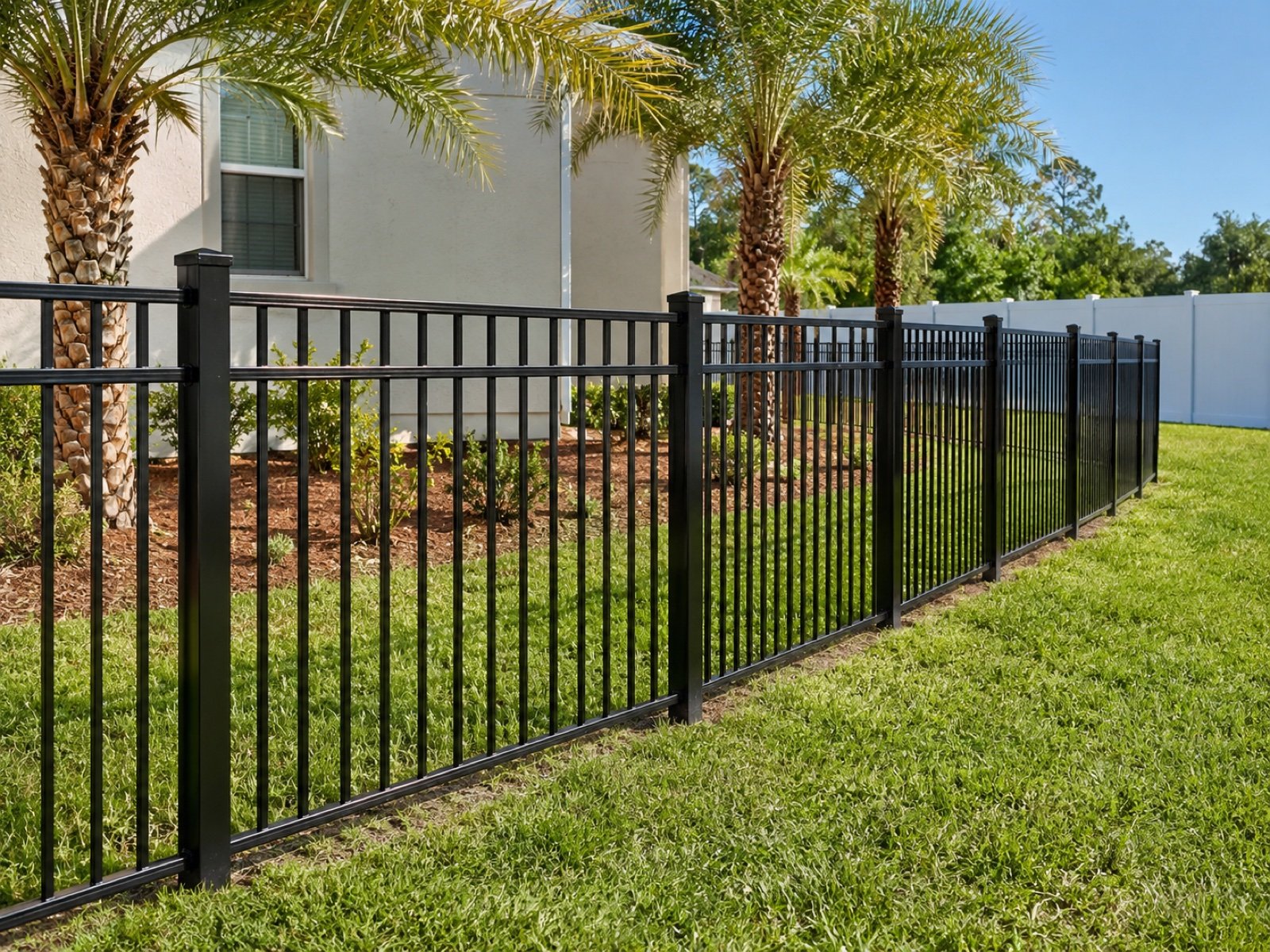 Aluminum pool fence for a Gulf Coast property